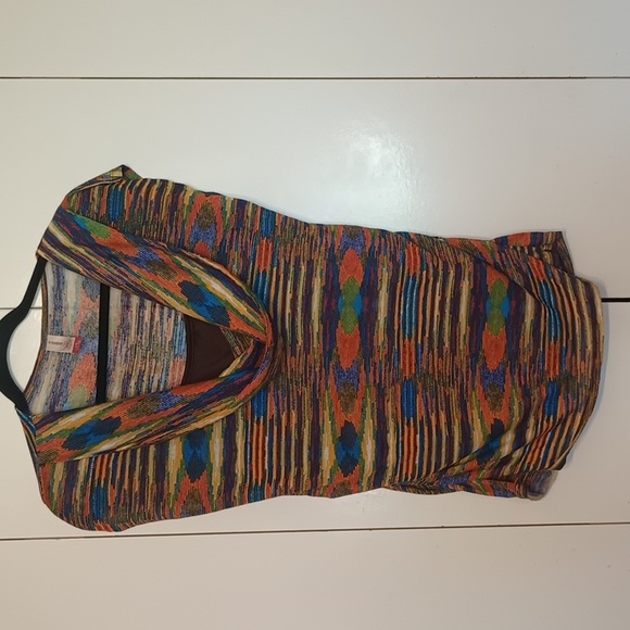 No Boundaries Rainbow Cowl Neck Casual Dress Shirt Blouse - Picture 1 of 3